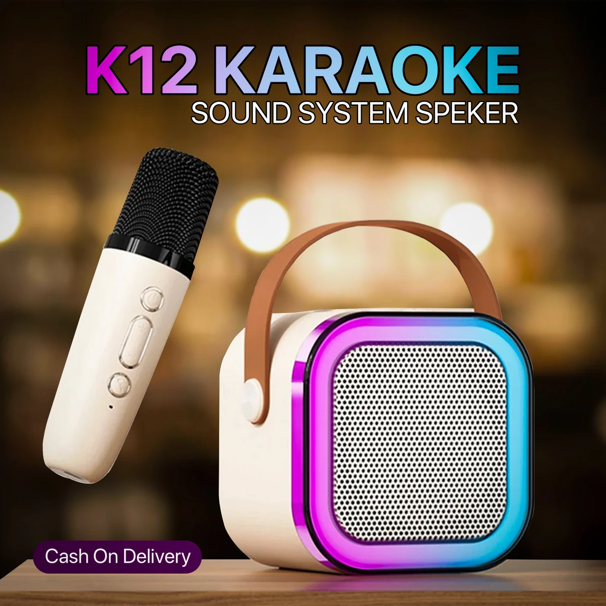 K12 Portable Karaoke Speaker With Wireless Microphone