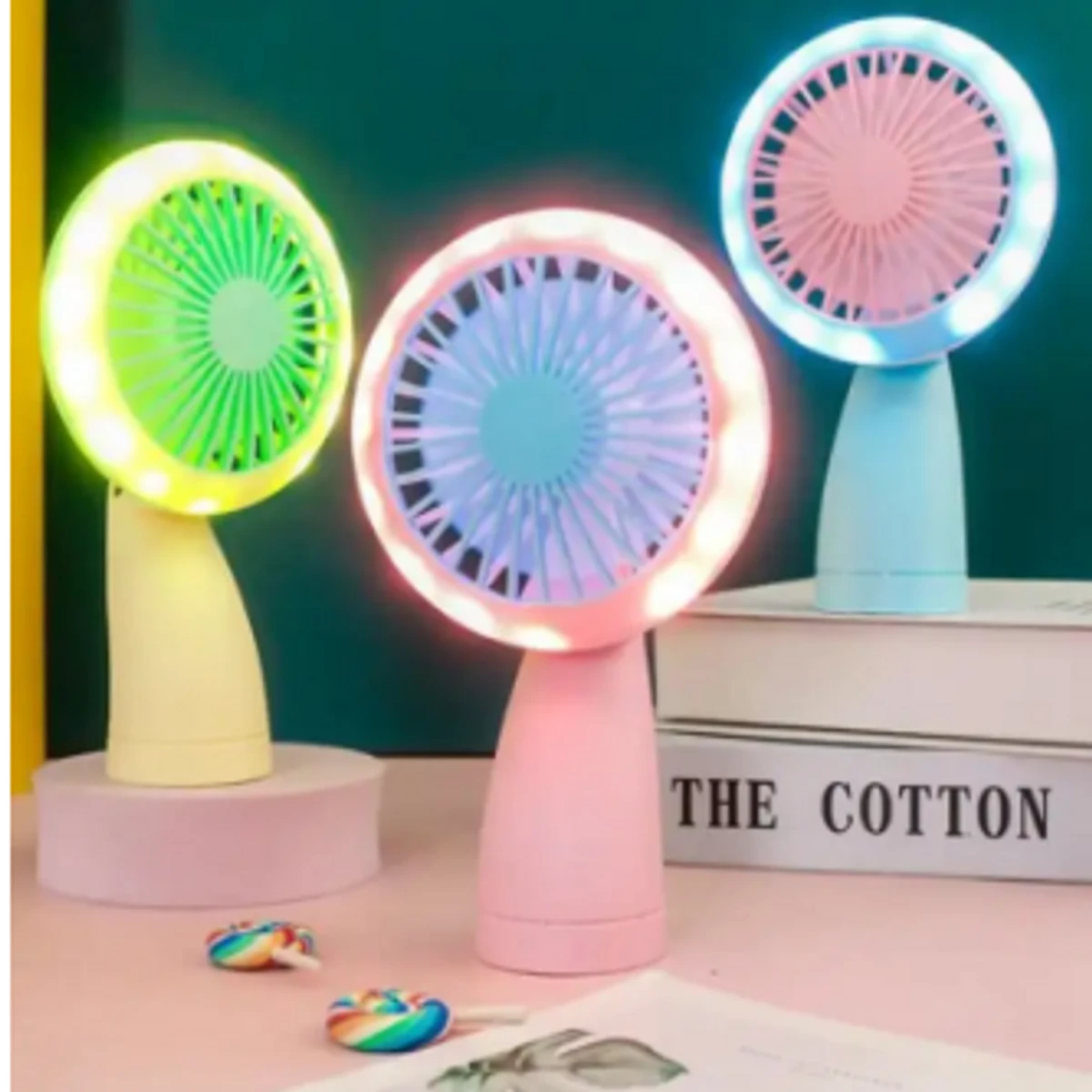 Mini USB Rechargeable Portable LED Lighting Fan