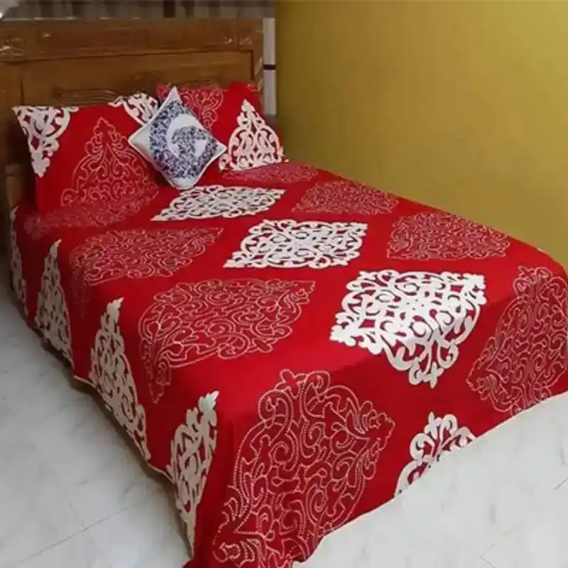 Double Size Cotton Bed Sheet 3 pcs 528