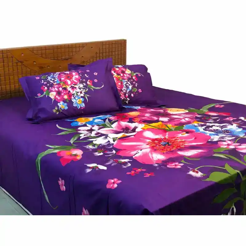 Double Size Cotton Bed Sheet 3 pcs 523