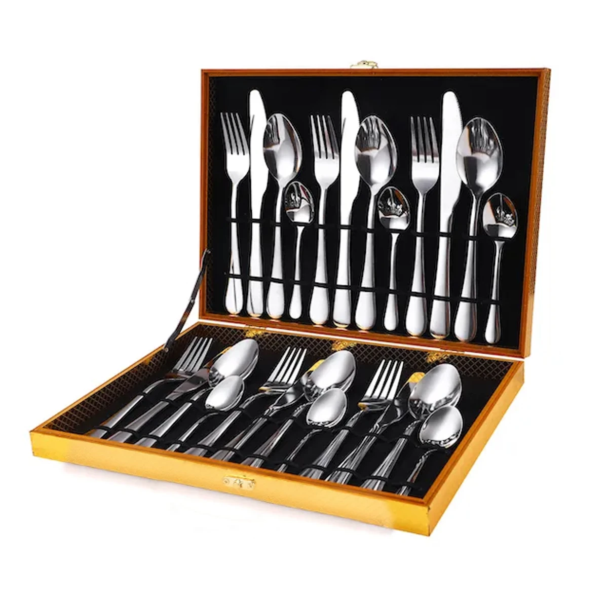 CUTLERY GOLD-PLATED 24-PIECE SET