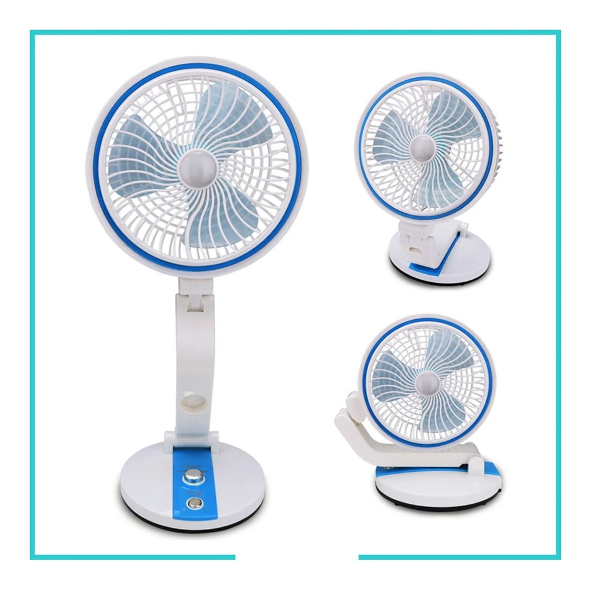 L R 2018 Rechargeable & Foldable Fan with Light