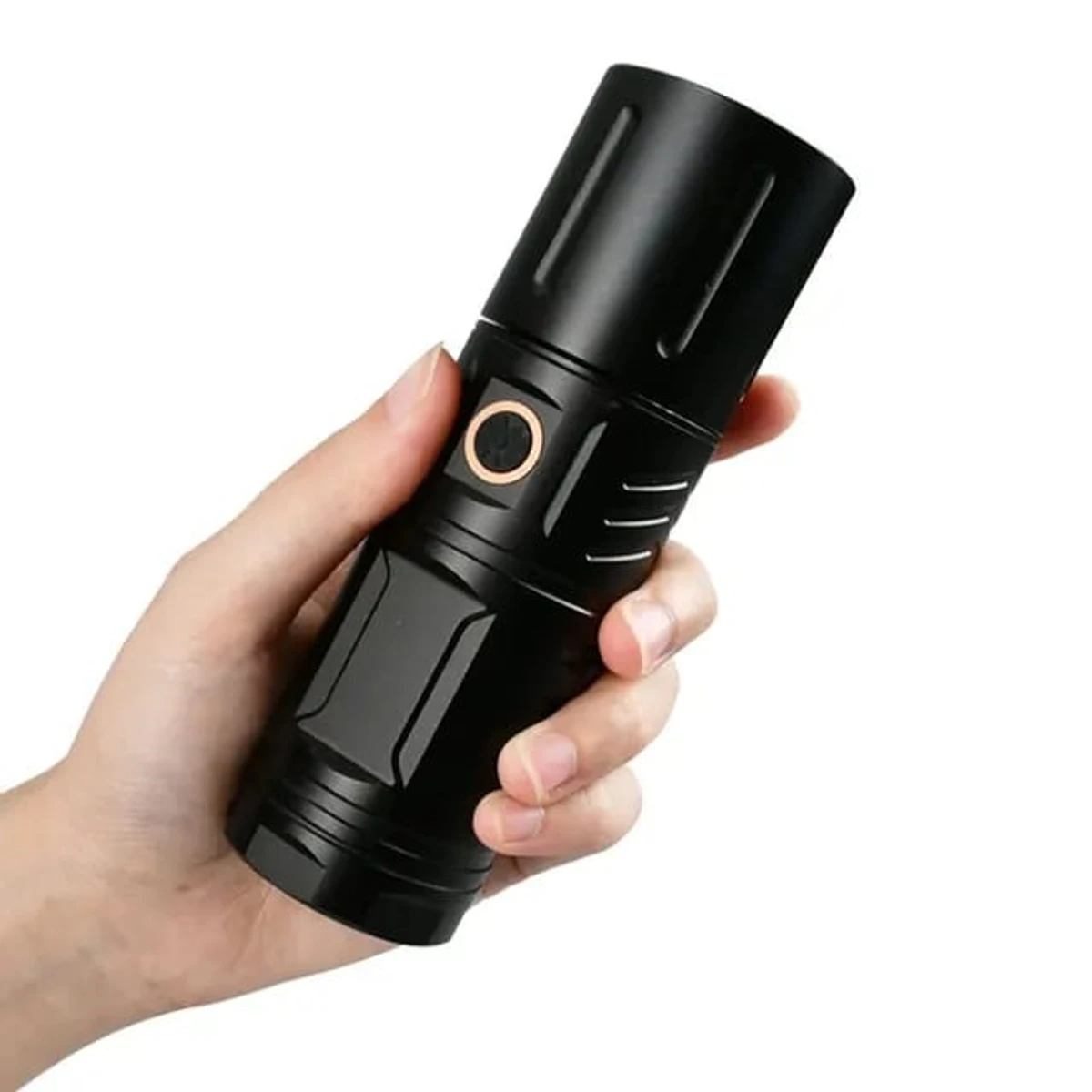 Rechargeable LED Torch Light , Waterproof Strong LED Flashlight With Power Bank